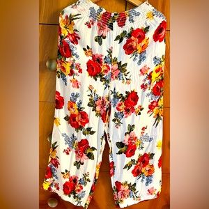 Vintage Carole Little Floral palazzo pants